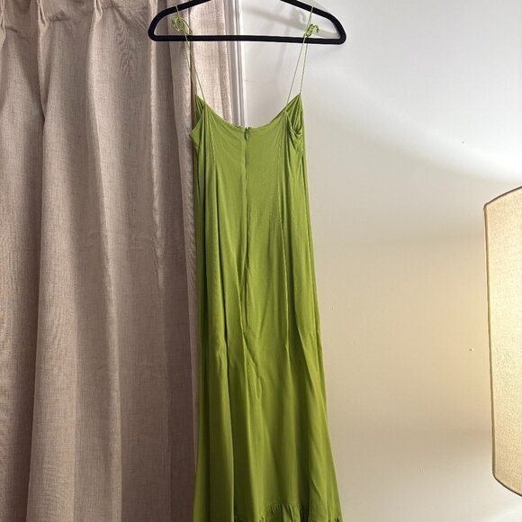 Reformation Petites Fallon Maxi Dress Size 2 Avocado Green - Picture 5 of 7